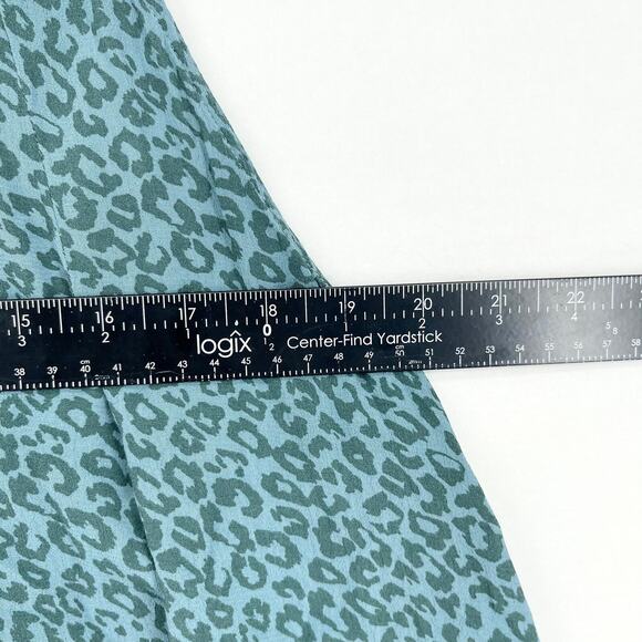 Free People Halter Neck Blue Leopard Printed Mini Dress Size Small - Picture 3 of 4